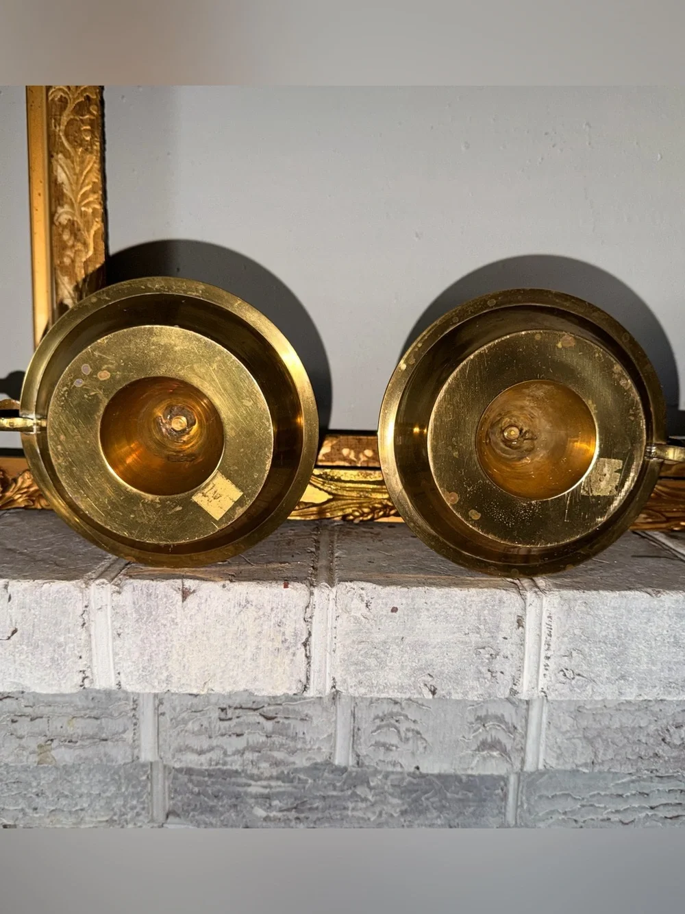 Brass Candlestick Holders with finger holder